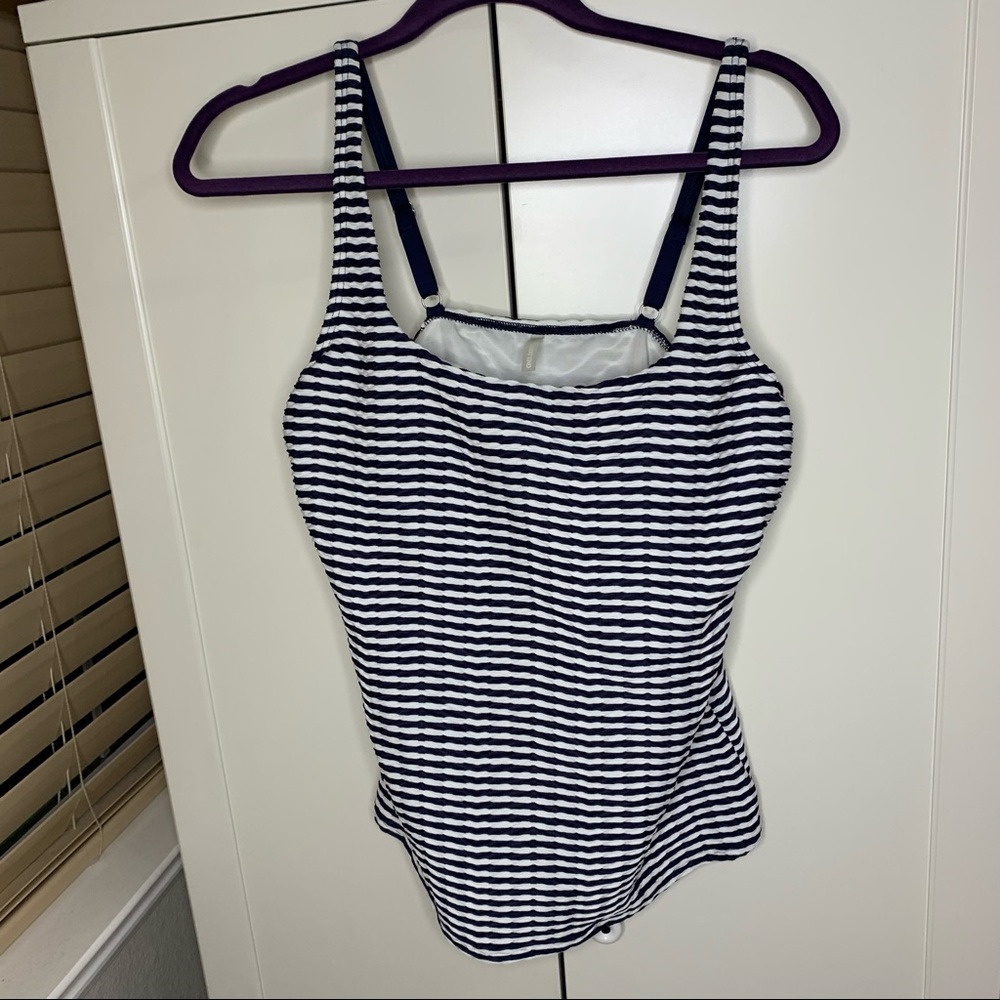 Land’s End Striped Tankini Swim Top